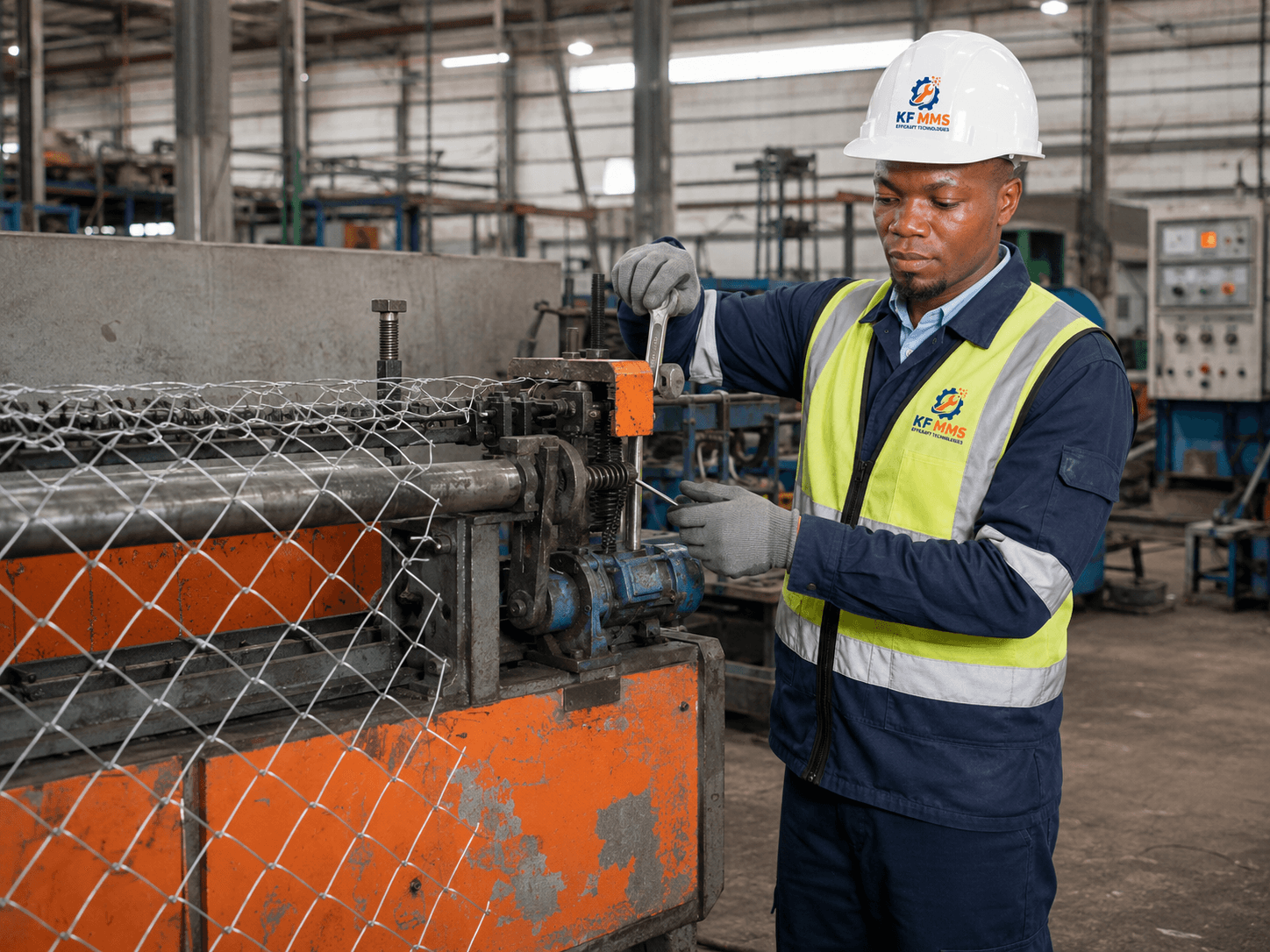 Industrial Chain-Link Fencing Machine – Installation & Commissioning